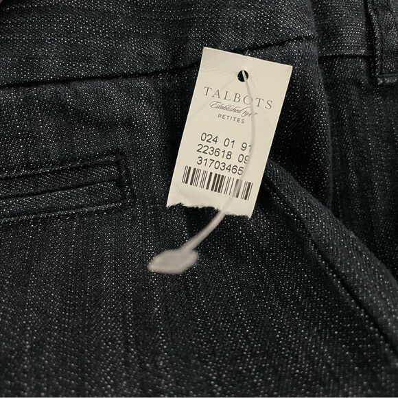 NWT Talbots Petite Stretch Jeans Size 10 Petites Dark Blue Wash - Picture 5 of 5